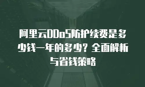 阿里云DDoS防护续费是多少钱一年的多少？全面解析与省钱策略