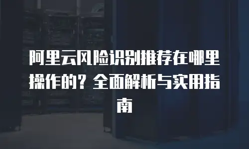 阿里云风险识别推荐在哪里操作的？全面解析与实用指南