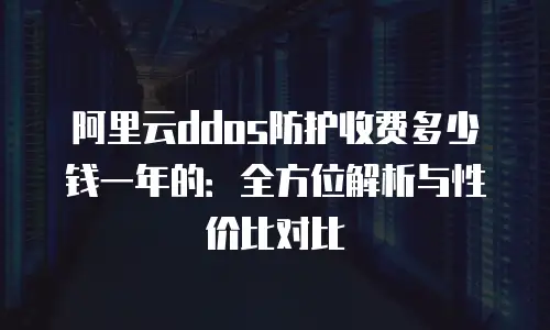 阿里云ddos防护收费多少钱一年的：全方位解析与性价比对比