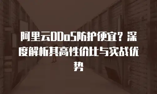 阿里云DDoS防护便宜？深度解析其高性价比与实战优势