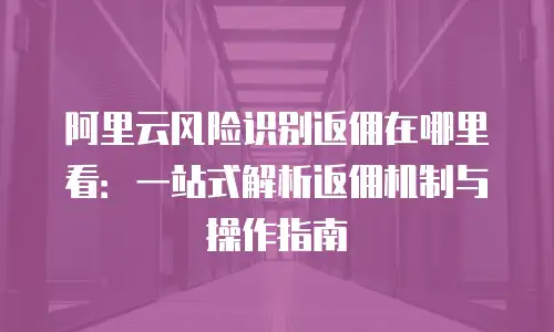 阿里云风险识别返佣在哪里看：一站式解析返佣机制与操作指南