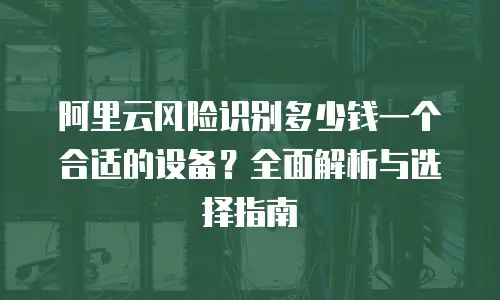 阿里云风险识别多少钱一个合适的设备？全面解析与选择指南