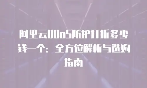 阿里云DDoS防护打折多少钱一个：全方位解析与选购指南