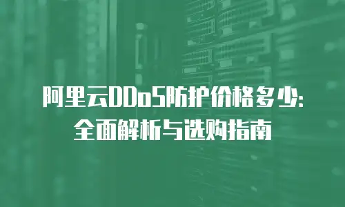 阿里云ddos防护价格多少：全面解析与选购指南