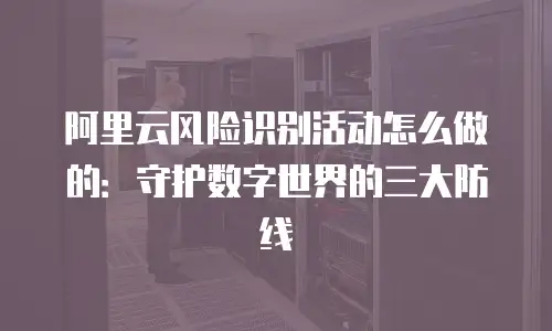 阿里云风险识别活动怎么做的：守护数字世界的三大防线