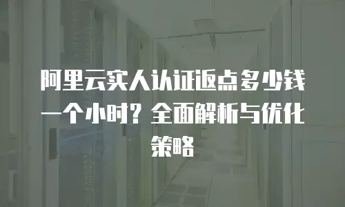 阿里云实人认证返点多少钱一个小时？全面解析与优化策略