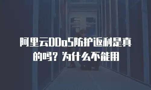 阿里云DDoS防护返利是真的吗？为什么不能用