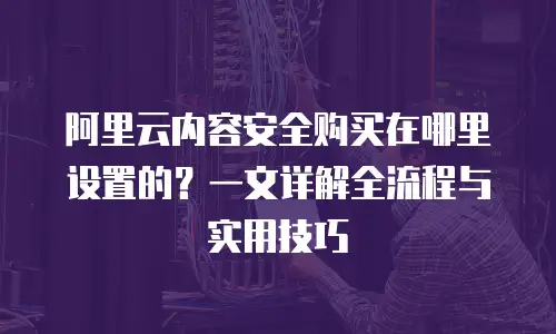 阿里云内容安全购买在哪里设置的？一文详解全流程与实用技巧