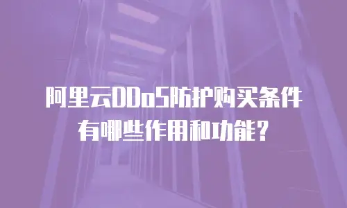 阿里云DDoS防护购买条件有哪些作用和功能？