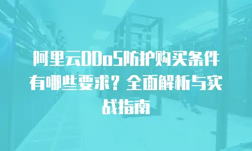阿里云DDoS防护购买条件有哪些要求？全面解析与实战指南