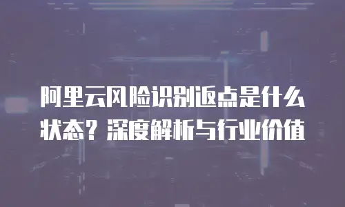 阿里云风险识别返点是什么状态？深度解析与行业价值