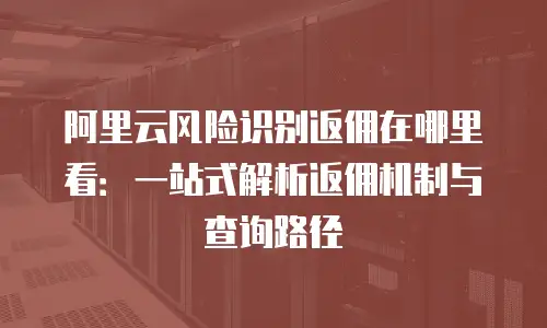 阿里云风险识别返佣在哪里看：一站式解析返佣机制与查询路径