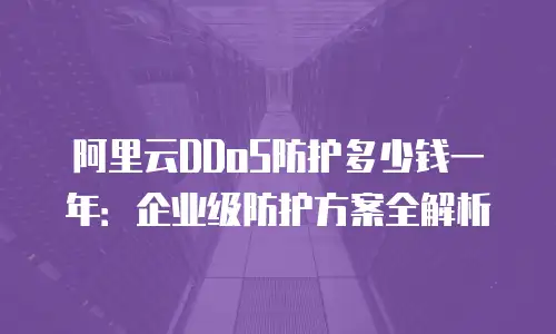 阿里云DDoS防护多少钱一年：企业级防护方案全解析