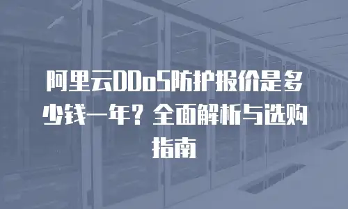 阿里云DDoS防护报价是多少钱一年？全面解析与选购指南