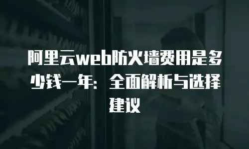 阿里云web防火墙费用是多少钱一年：全面解析与选择建议