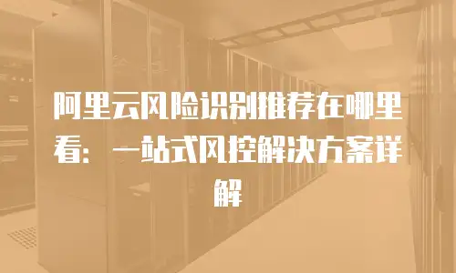 阿里云风险识别推荐在哪里看：一站式风控解决方案详解