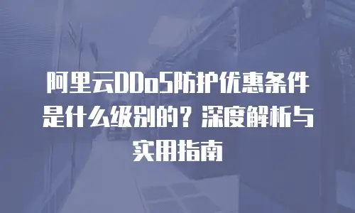 阿里云DDoS防护优惠条件是什么级别的？深度解析与实用指南
