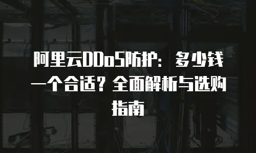 阿里云DDoS防护：多少钱一个合适？全面解析与选购指南