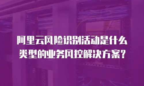 阿里云风险识别活动是什么类型的业务风控解决方案？