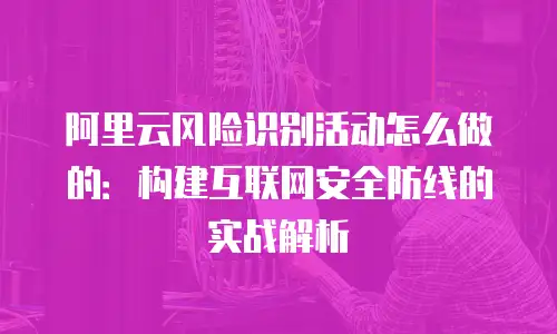 阿里云风险识别活动怎么做的：构建互联网安全防线的实战解析