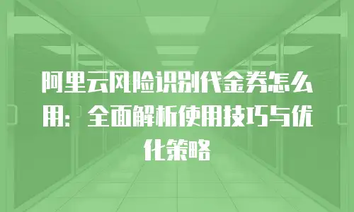 阿里云风险识别代金券怎么用：全面解析使用技巧与优化策略