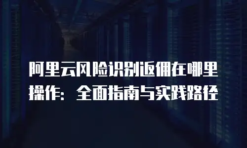 阿里云风险识别返佣在哪里操作：全面指南与实践路径
