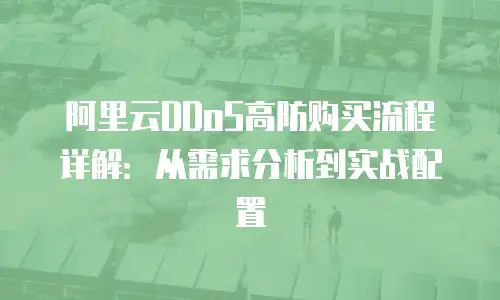 阿里云DDoS高防购买流程详解：从需求分析到实战配置