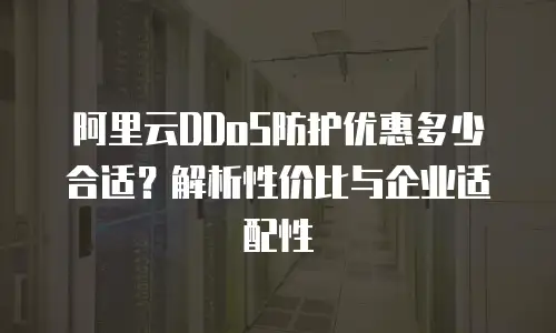 阿里云DDoS防护优惠多少合适？解析性价比与企业适配性