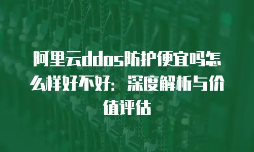 阿里云ddos防护便宜吗怎么样好不好：深度解析与价值评估