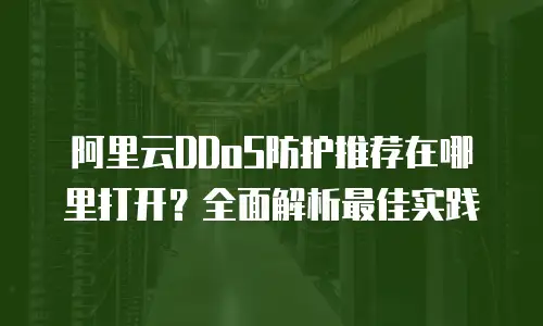 阿里云DDoS防护推荐在哪里打开？全面解析最佳实践