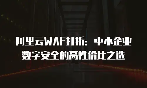 阿里云WAF打折：中小企业数字安全的高性价比之选