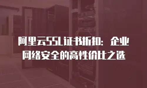 阿里云SSL证书折扣：企业网络安全的高性价比之选