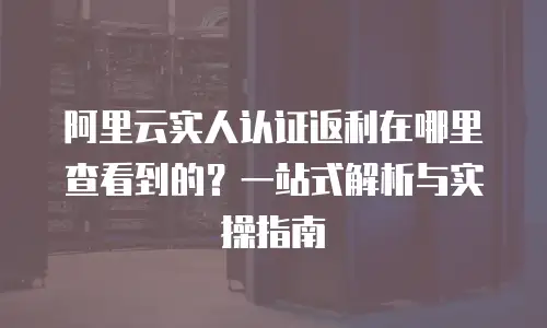 阿里云实人认证返利在哪里查看到的？一站式解析与实操指南