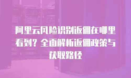 阿里云风险识别返佣在哪里看到？全面解析返佣政策与获取路径