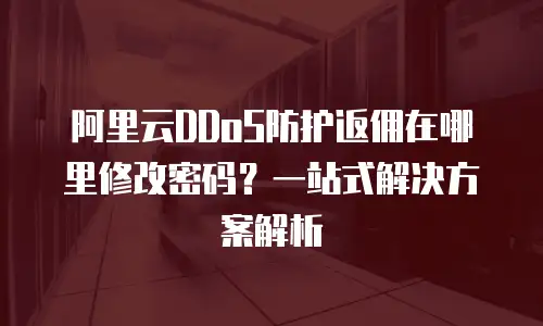 阿里云DDoS防护返佣在哪里修改密码？一站式解决方案解析