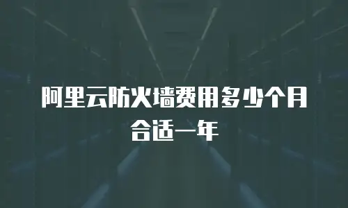 阿里云防火墙费用多少个月合适一年