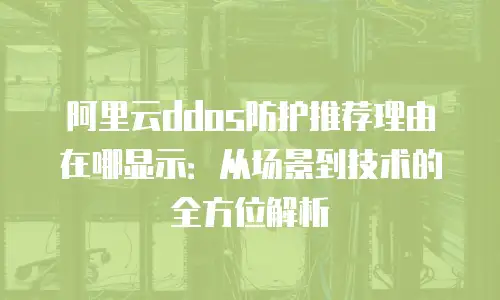 阿里云ddos防护推荐理由在哪显示：从场景到技术的全方位解析