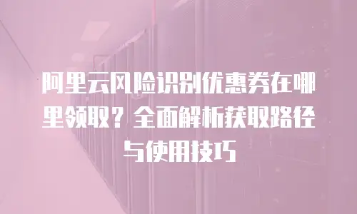 阿里云风险识别优惠券在哪里领取？全面解析获取路径与使用技巧