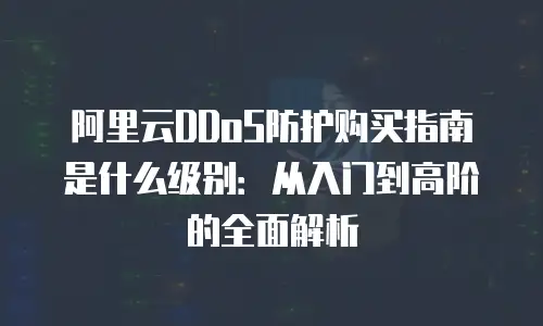 阿里云DDoS防护购买指南是什么级别：从入门到高阶的全面解析