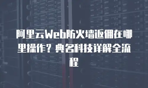 阿里云Web防火墙返佣在哪里操作？典名科技详解全流程