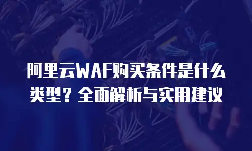 阿里云WAF购买条件是什么类型？全面解析与实用建议