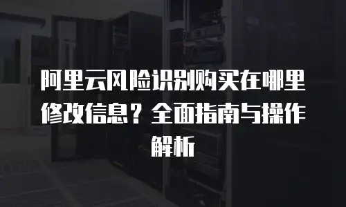 阿里云风险识别购买在哪里修改信息？全面指南与操作解析