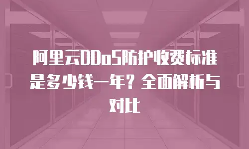 阿里云DDoS防护收费标准是多少钱一年？全面解析与对比