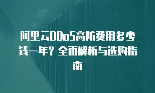阿里云DDoS高防费用多少钱一年？全面解析与选购指南