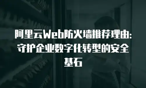 阿里云Web防火墙推荐理由：守护企业数字化转型的安全基石