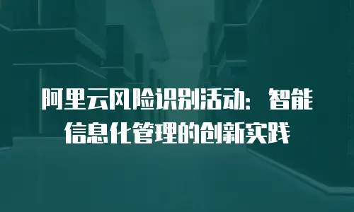 阿里云风险识别活动：智能信息化管理的创新实践