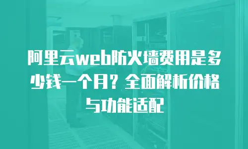 阿里云web防火墙费用是多少钱一个月？全面解析价格与功能适配
