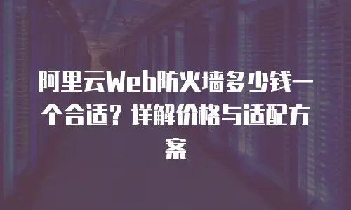 阿里云Web防火墙多少钱一个合适？详解价格与适配方案