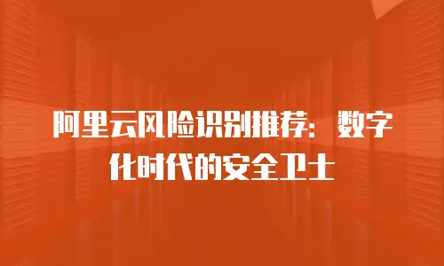 阿里云风险识别推荐：数字化时代的安全卫士