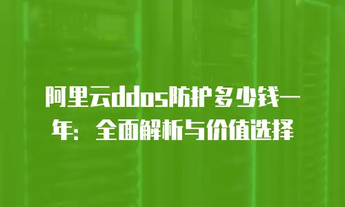 阿里云ddos防护多少钱一年：全面解析与价值选择